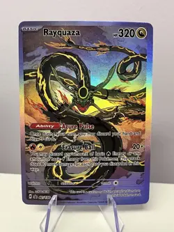 FANART Pokemon Rayquaza Full Art SIR Japanese Painting Custom Fan Card Art - Image 1