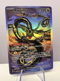 FANART Pokemon Rayquaza Full Art SIR Japanese Painting Custom Fan Card Art - Image 4