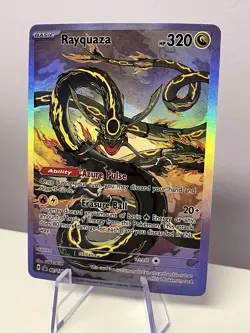 FANART Pokemon Rayquaza Full Art SIR Japanese Painting Custom Fan Card Art - Image 5