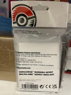 Ceruledge Burning Spirit Card Sleeves 65ct NEW SEALED Pokemon Center - Image 3