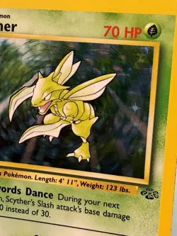 Pokemon TCG Scyther 10/64 Jungle Holo Rare WOTC Vintage Card - Image 2