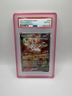 Sylveon V PSA 10 Alt Art Evolving Skies 184/203 Pokemon Card Holo Rare 2021 - Image 1