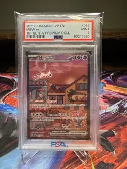 Pokemon TCG Mew EX 053 Scarlet & Violet Promo Holo Full Art PSA9 - Image 1