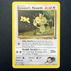 Giovanni's Meowth 43/132 Gym Challenge Regular Uncommon - Image 1