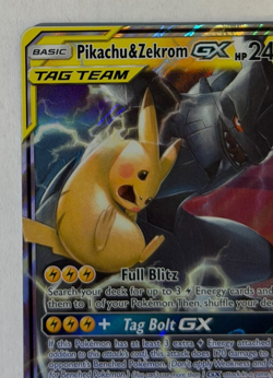 Pikachu & Zekrom GX 33/181 Sm-Team Up Holo Sun & Moon Tag & Team Pokemon NM - Image 2