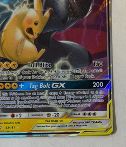 Pikachu & Zekrom GX 33/181 Sm-Team Up Holo Sun & Moon Tag & Team Pokemon NM - Image 4
