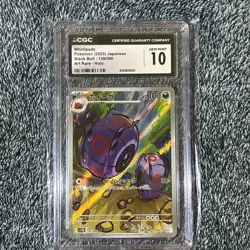 Whirlipede 139/086 Art Rare Holo Black Bolt Pokemon Japanese CGC 10 Gem Mint - Image 1