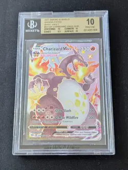 Charizard VMAX SV107 - BGS 10 - Shining Fates Graded Pokemon Card PRISTINE - Image 1