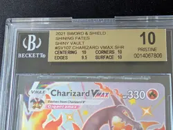 Charizard VMAX SV107 - BGS 10 - Shining Fates Graded Pokemon Card PRISTINE - Image 2