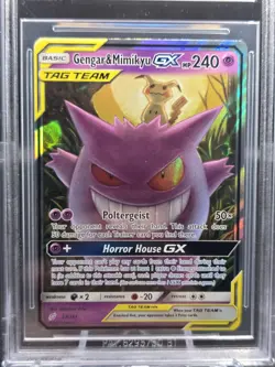 2019 Pokemon Sun & Moon Team Up Gengar Mimikyu GX #53/181 BGS 8.5 NM-MT+ - Image 3
