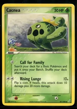 Cacnea - ex Crystal Guardians 47/100 2006 NM Pokemon - Image 1