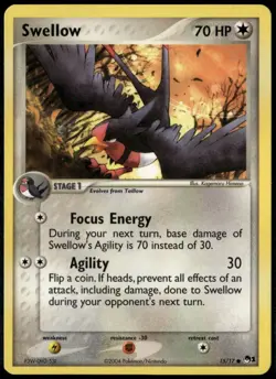 Swellow Pop Series 1 15/17 2004 LP+ Pokemon - Image 1