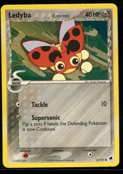 Ledyba - ex Dragon Frontiers 53/101 2006 NM Pokemon - Image 1