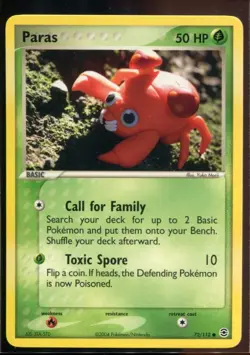 Paras- ex FireRed & LeafGreen 72/112 2004 NM Pokemon - Image 1