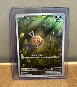Pokemon TCG Feebas 198/191 Sv08 Surging Sparks Illustration Rare Full Art Holo - Image 1