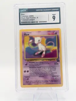 CGC 9 Mew Black Star Promo 8 Pokemon League 2000 Eng Pokemon TCG 4+ - Image 1
