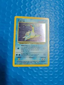 The Pokemon Company Lapras 10/62 Fossil Holo Rare Holo English 80 HP Unlimited - Image 1