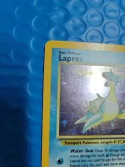 The Pokemon Company Lapras 10/62 Fossil Holo Rare Holo English 80 HP Unlimited - Image 3