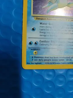 The Pokemon Company Lapras 10/62 Fossil Holo Rare Holo English 80 HP Unlimited - Image 4