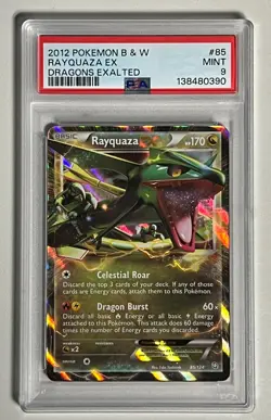 Rayquaza EX #124 Ultra Rare Holo 2012 Pokemon B & W Dragons Exalted -MINT PSA 9 - Image 2