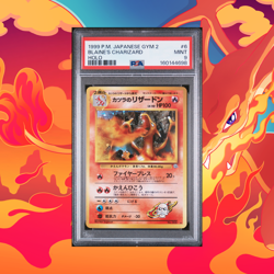 1999 POKEMON JAPANESE GYM 2 #6 BLAINE'S CHARIZARD-HOLO PSA 9 - Image 1