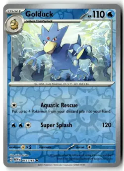 Golduck 055/165 Uncommon 151 Pokemon Reverse Holo Near Mint (FREE S&H) - Image 1