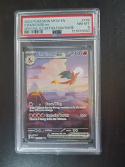 Pokemon 151 Charizard EX PSA 8 - Image 3