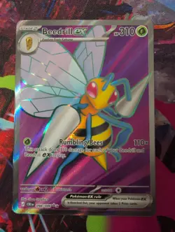 Pokemon TCG- Beedrill ex 98/86- Full Art Double Ultra Rare- Chaos Rising- NM - Image 1
