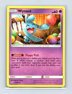 Wynaut 77/236 Uncommon Unified Minds Pokemon Lightly Played - Image 1