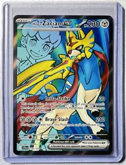 Pokemon TCG Hop's Zacian ex 176/159 Journey Together Ultra Rare Holo Full Art NM - Image 1