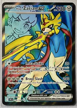 Pokemon TCG Hop's Zacian ex 176/159 Journey Together Ultra Rare Holo Full Art NM - Image 2