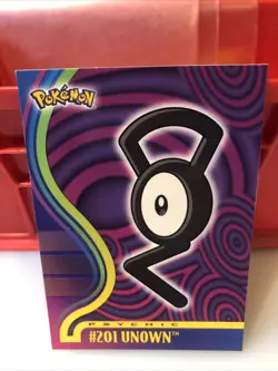 VERY RARE 2001 Topps POKEMON JOHTO #201 UNOWN -NM - Image 2