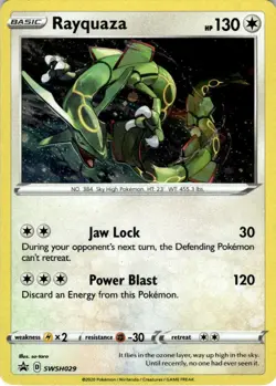 RAYQUAZA SWSH029 HOLO SWORD & SHIELD PROMO POKEMON NM/M SWSD - Image 1