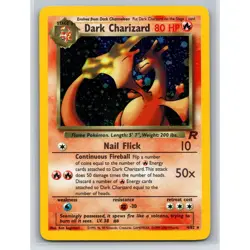 Dark Charizard 4/82 Team Rocket Holo Rare Pokemon SWIRL - Image 1