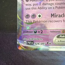 Pokemon Paldean Fates "Gardevoir ex" 29/91 / Double Rare / Near Mint - Image 2