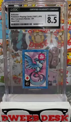 Pokemon ARTICUNO Mini CoroCoro Karuta 1997 Kagemaru Himeno CGC NM/MINT+ 8.5 - Image 1
