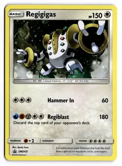 Regigigas (Cosmos Swirl) SM243 Holo Promo Sun & Moon Promo Pokemon Near Mint - Image 1