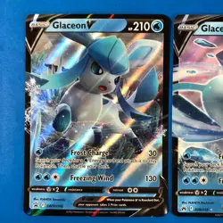 Glaceon V Black Star Promo Full Art Pokemon SWSH196 & Crown Zenith Ultra Rare - Image 2