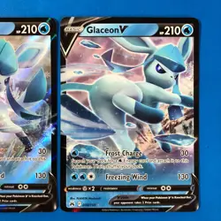 Glaceon V Black Star Promo Full Art Pokemon SWSH196 & Crown Zenith Ultra Rare - Image 3