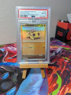 Hippopotas 2025 Pokemon PRE EN Pokeball Reverse Holo #052 NM-MINT PSA 8 - Image 1
