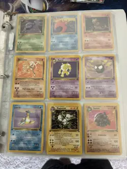Pokemon Game 1999 Fossil 1st Edition Non Holos Near Complete NM/MiNT - Image 2