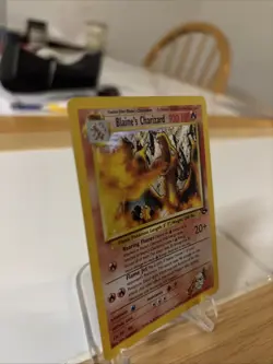 Blain’s Charizard 2/132 Holo Rare Gym Challenge 2000 Pokemon Crease DMG - Image 3