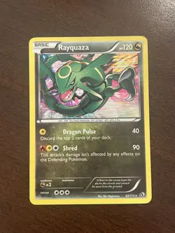 Rayquaza Pokemon Card, 93/113 Legendary Treasures, Holo Rare NM/LP+ - Image 1