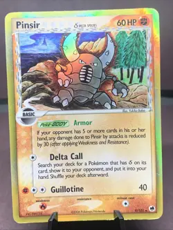 Pokemon TCG Pinsir 9/101 Delta Species Dragon Frontiers Reverse Holo 2006 HP - Image 1