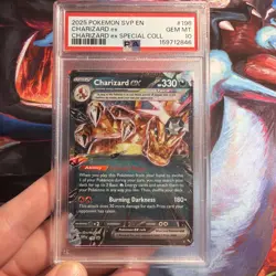 Pokemon 2025 SVP EN-SV Black Star Promo #196 Charizard EX PSA 10 - Image 3
