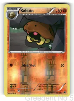Kabuto 38/124 Uncommon Fates Collide Pokemon Reverse Holo Lightly Played - Image 1