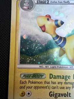 Ampharos 1/127 Platinum Holo Rare Pokemon TCG Card HP Swirl - Image 2