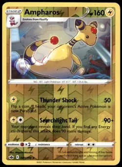 Ampharos 049/198 Rare Chilling Reign Pokemon Reverse Holo Near Mint - Image 1