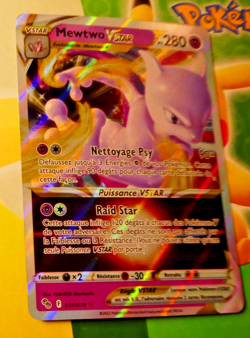 Pokemon Card Holo Carte Francaise Mewtwo Vstar 031/078 go FR 2022 - Image 1