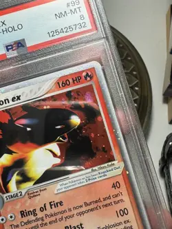 Pokemon EX Sandstorm 2003 Typhlosion EX Holo Card 99/100 PSA 8 Mouth Swirl! - Image 3
